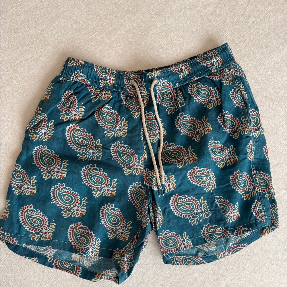 MC2 Saint Barth Teal Paisley Swim Trunks